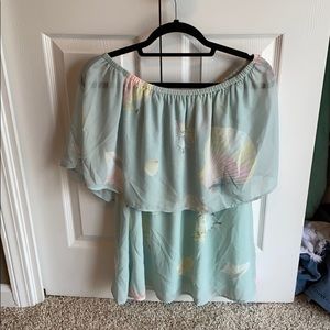 Show Me Your Mumu off the shoulder seashell dress